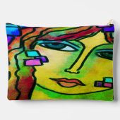 カラフル抽象芸術デジ絵画タル アクセサリーポーチ (裏面)