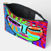 カラフル抽象芸術デジ絵画タル・オブ・ザ・ウーマン アクセサリーポーチ (見開き)