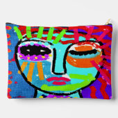 カラフル抽象芸術デジ絵画タル・オブ・ザ・ウーマン アクセサリーポーチ (裏面)