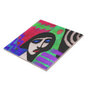 カラフル抽象芸術デジ絵画タル・オブ・ザ・ウーマン タイル (側面)