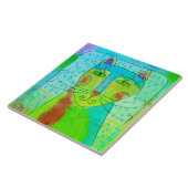 カラフル抽象芸術デジ絵画タル タイル (側面)