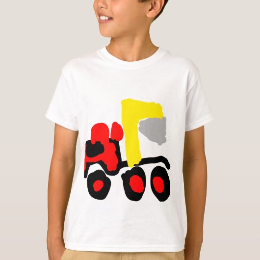 カラフル抽象芸術トラック Tシャツ (正面)