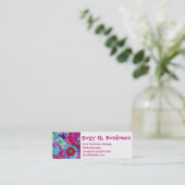 カラフル抽象芸術トンボ名刺 スキニー名刺 (スタンド正面)