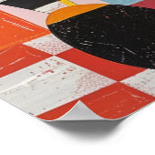 カラフル抽象芸術ドッグ花子供部屋絵を描ズ ポスター (角)