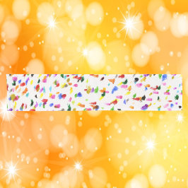 カラフル抽象芸術ドットパターン ショートテーブルランナー