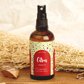 カラフル抽象芸術ドット線コスメティックボトルラベル 長方形シール