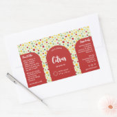 カラフル抽象芸術ドット線コスメティックボトルラベル 長方形シール (封筒)