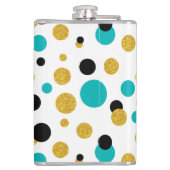 カラフル抽象芸術ドット フラスク (裏面)