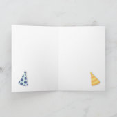 カラフル抽象芸術ハッピーバースデー カード (内部)