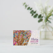 カラフル抽象芸術ハピネス 名刺 (スタンド正面)