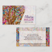 カラフル抽象芸術ハピネス 名刺 (正面/裏面)