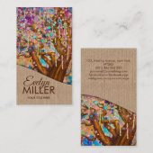 カラフル抽象芸術ハピネス 名刺 (正面/裏面)