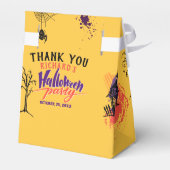 カラフル抽象芸術ハローウィンパーティ フェイバーボックス (裏面サイド)