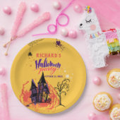 カラフル抽象芸術ハローウィンパーティ ペーパープレート (パーティー)