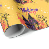 カラフル抽象芸術ハローウィンパーティ ラッピングペーパー (ロールコーナー)