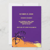 カラフル抽象芸術ハローウィンパーティ 招待状 (裏面)