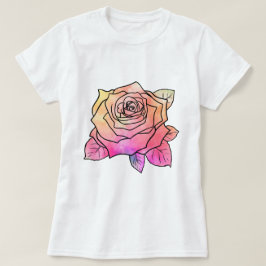 カラフル抽象芸術バラ Tシャツ