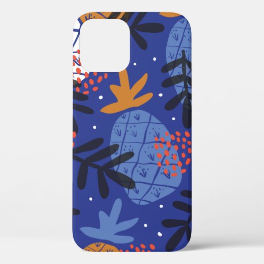 カラフル抽象芸術パイナップルとリーブ Case-Mate iPhoneケース (裏面)