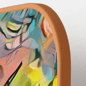 カラフル抽象芸術パイナップル ピックルボールラケット (左詳細)