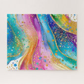 カラフル抽象芸術パズルデザイン ジグソーパズル (横)