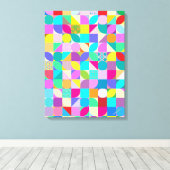 カラフル抽象芸術パタモダンーン印刷 キャンバスプリント (インサイチュ (ウッドフロア))