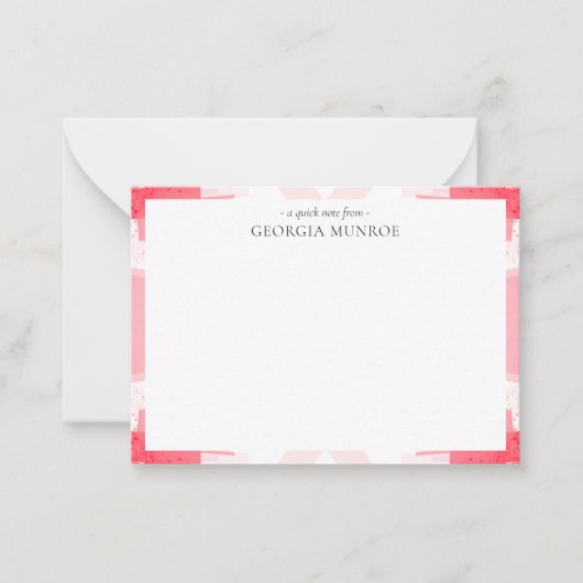 カラフル抽象芸術パターパーソナライズされたン ノートカード (正面)