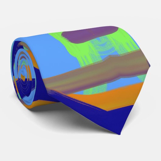 カラフル抽象芸術パターンアートタイ ネクタイ (ロール)