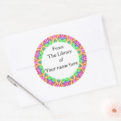 カラフル抽象芸術パターンライブラリ蔵書票 ラウンドシール (封筒)