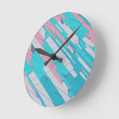 カラフル抽象芸術パターン壁時計 ラウンド壁時計 (傾斜)