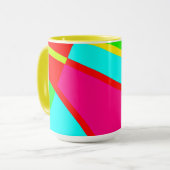 カラフル抽象芸術パターン マグカップ (正面左)