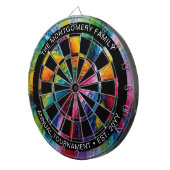 カラフル抽象芸術パーソナライズされた ダーツボード (正面右)