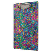 カラフル抽象芸術ヒッピー動的波型 クリップボード (左)