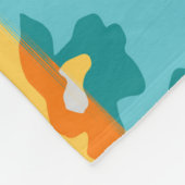 カラフル抽象芸術ヒョウの肌の背景 フリースブランケット (角)