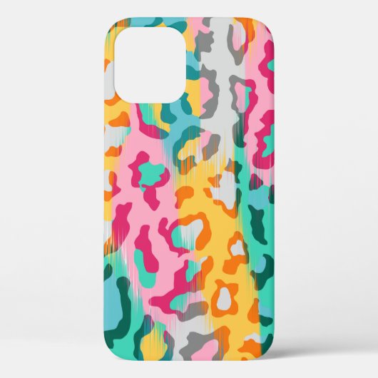 カラフル抽象芸術ヒョウの肌の背景 Case-Mate iPhoneケース (裏面)