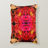カラフル抽象芸術ピンク赤オレンジ色紅葉 アクセントクッション (正面(垂直))