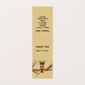 カラフル抽象芸術フクロウオンツリーブランチタン 名刺 (外部フラット)