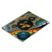 カラフル抽象芸術フラクタル蝶カグーン ノートブック (左側)