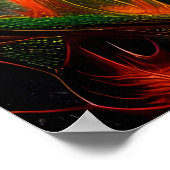 カラフル抽象芸術フラクタル | AIアートポスター ポスター (角)