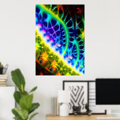 カラフル抽象芸術フラクタル | AIアートポスター ポスター (ホームオフィス)