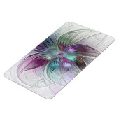 カラフル抽象芸術フラワモダンーフローラフラクタルアート マグネット (左側)