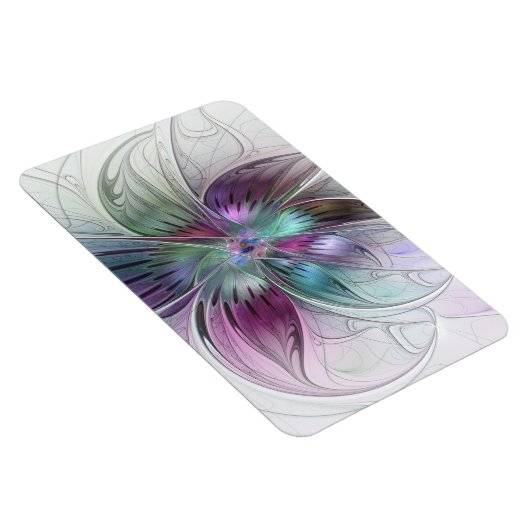 カラフル抽象芸術フラワモダンーフローラフラクタルアート マグネット (右側)