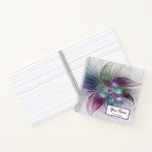 カラフル抽象芸術フラワーフローラのフラクタルアート名 ノートブック (内部)