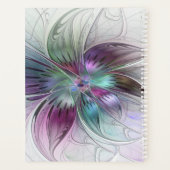 カラフル抽象芸術フラワーフローラのフラクタルアート名 プランナー手帳 (裏面)