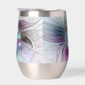 カラフル抽象芸術フラワーモダンフローラフラクタル (右面)