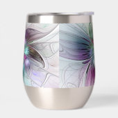 カラフル抽象芸術フラワーモダンフローラフラクタル (左面)