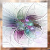 カラフル抽象芸術フラワーモダンフローラフラクタル ウィンドウサイン (シート2)