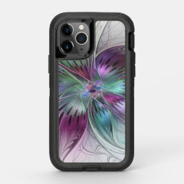 カラフル抽象芸術フラワーモダンフローラフラクタル オッターボックスディフェンダーiPhone 11 PROケース