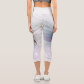 カラフル抽象芸術フラワーモダンフローラフラクタル カプリレギンス (裏面)