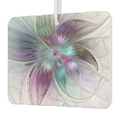 カラフル抽象芸術フラワーモダンフローラフラクタル カーエアーフレッシュナー (左)