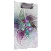 カラフル抽象芸術フラワーモダンフローラフラクタル クリップボード (右)